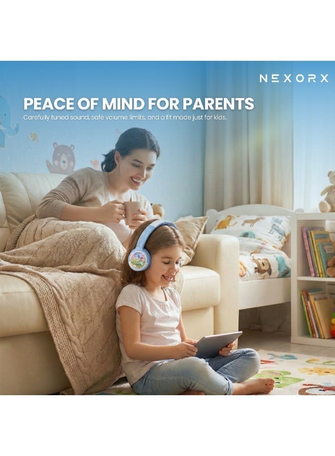 NEXORX NexTunes 001 Junior Kids Headphones – Bluetooth 5.3, 8 Hours Playtime, Built-in Mic, Safe 85dB Volume Limit, Comfortable & Lightweight for Ages 3+ - Image 4